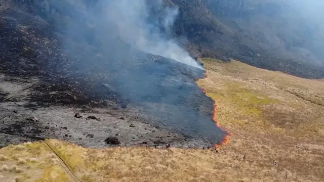 Indonesia Wildfire Scorches Protected Bromo National Park