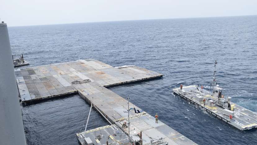 Construction of JLOTS Pier in Mediterranean
