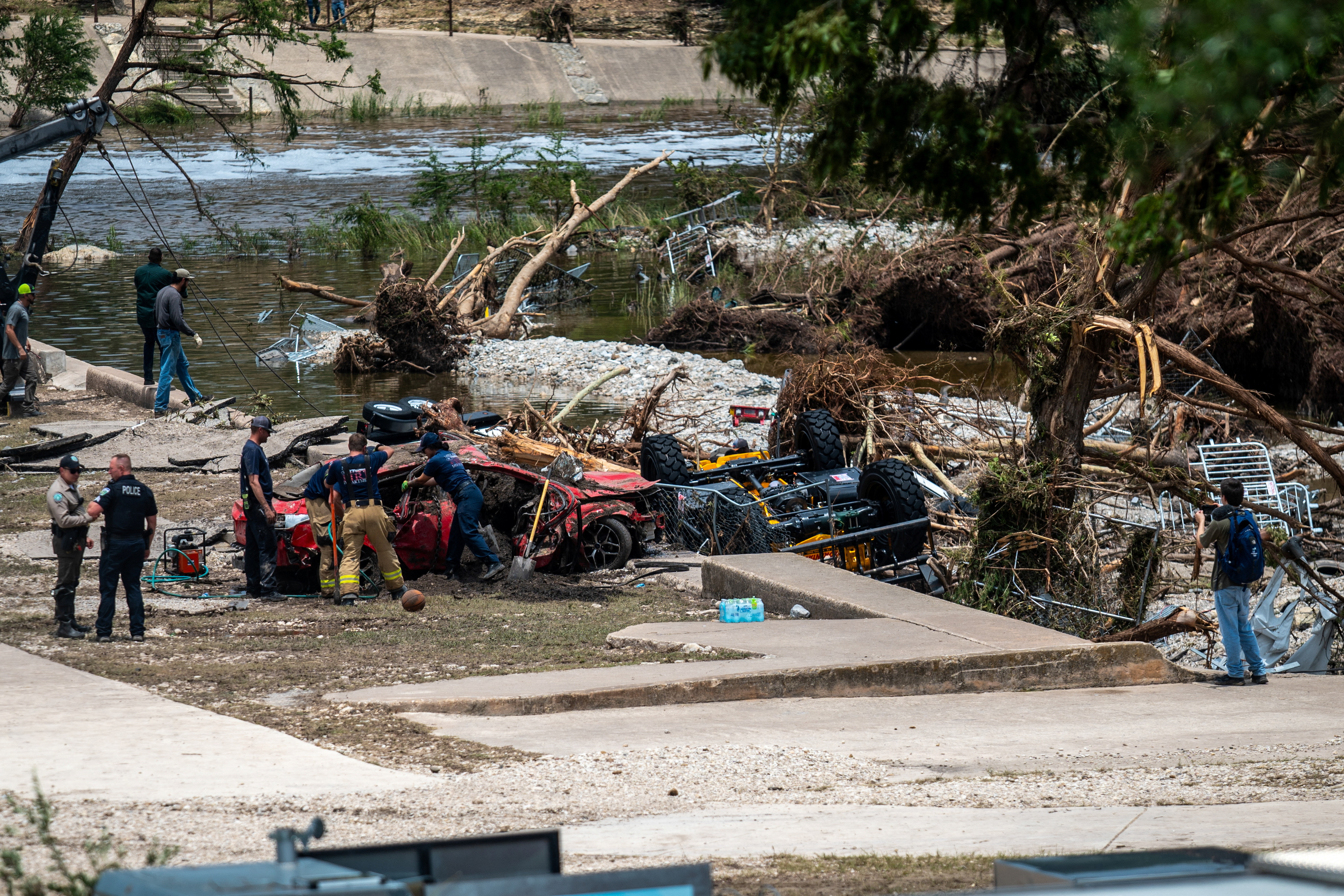 Aftermath of deadly flooding in Kerr County