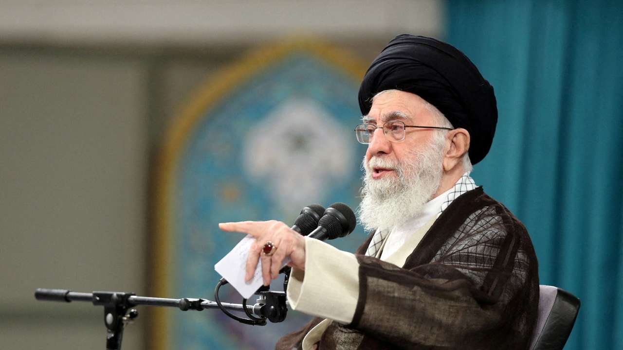 FILE PHOTO: Iran's Supreme Leader Ayatollah Ali Khamenei speaks during a meeting with a group of students in Tehran