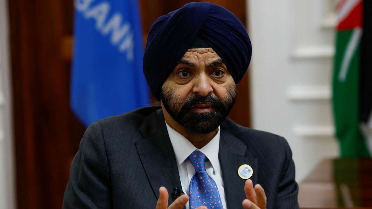 World Bank Group President Banga attends a Reuters interview, in Nairobi