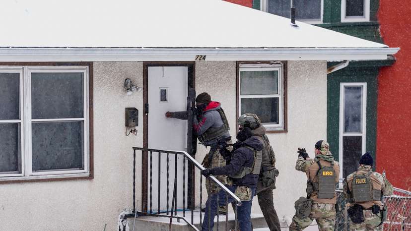 FILE PHOTO: Immigration raid at a home in St. Paul