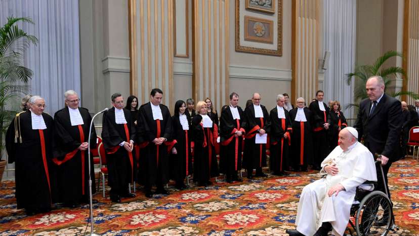 FILE PHOTO: Pope Francis skips readings due to bronchitis at the Vatican