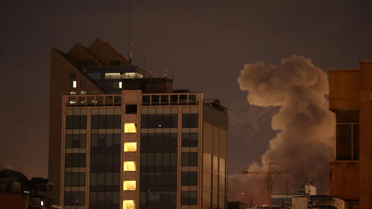 Smoke rises following an explosion, after Israel and the U.S. launched strikes on Iran, in Tehran