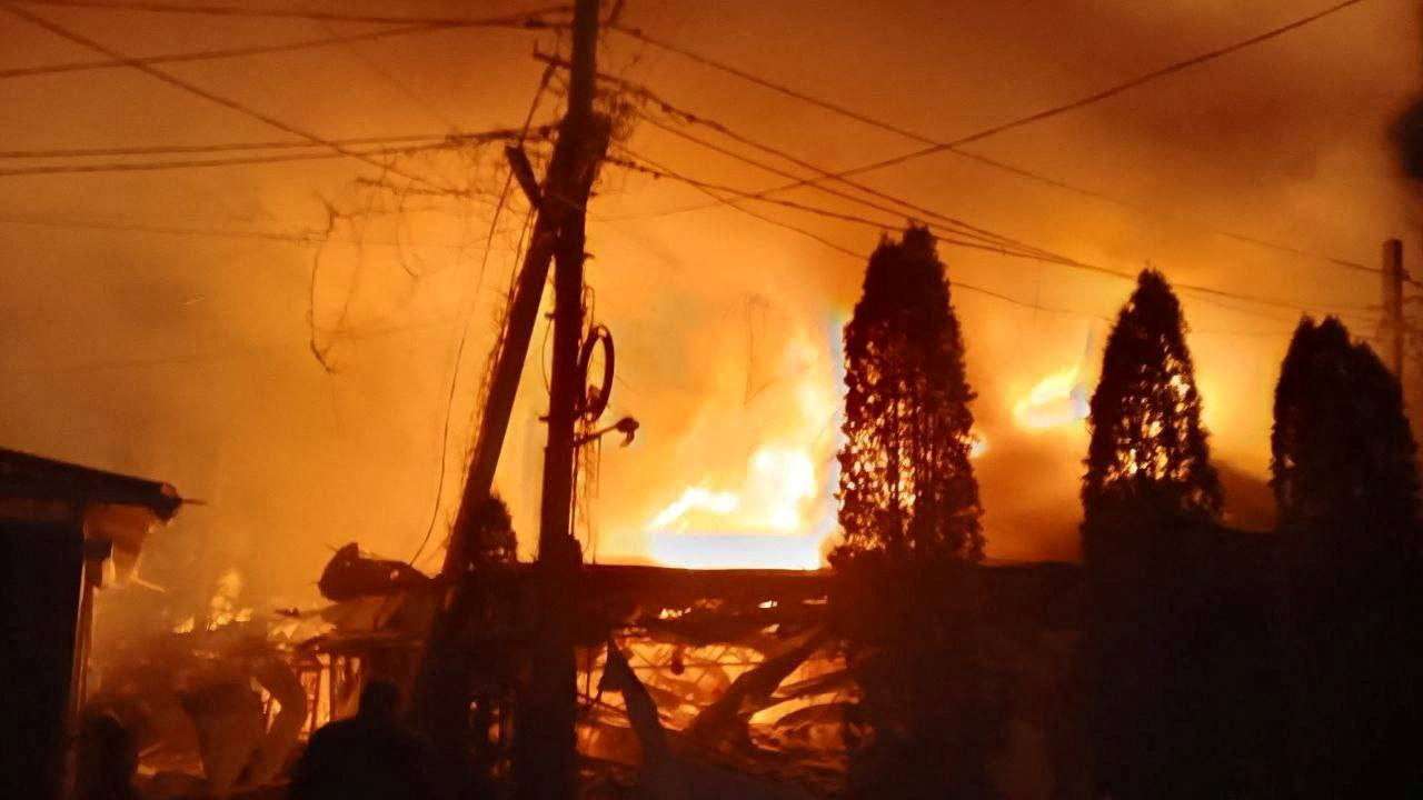 Aftermath of overnight drone strike in Kherson Region