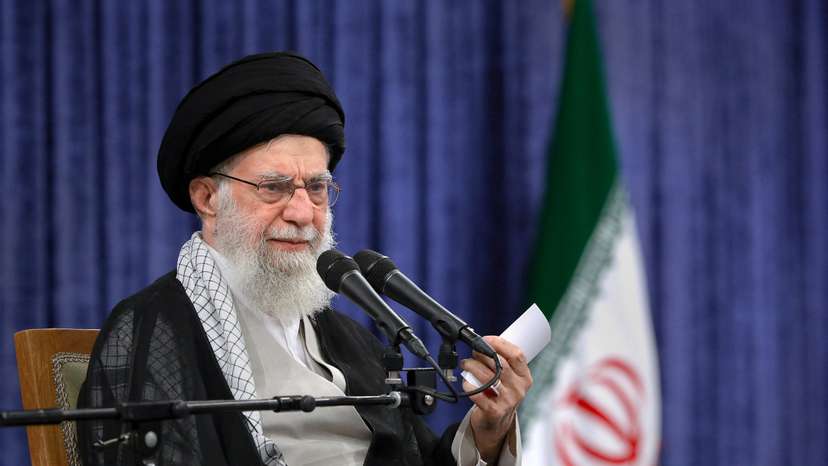 FILE PHOTO: Iran's Supreme Leader Ayatollah Ali Khamenei speaks during a meeting in Tehran