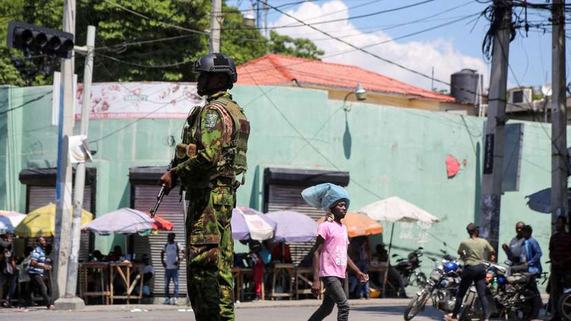 FILE PHOTO: Kenyan police patrol in Port-au-Prince