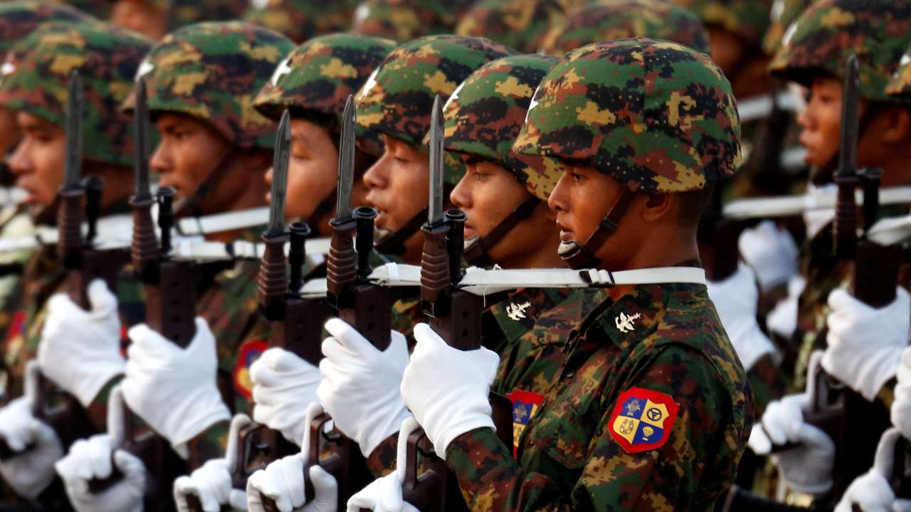 FILE PHOTO: Myanmar's military parade to mark the 72nd Armed Forces Day in the capital Naypyitaw