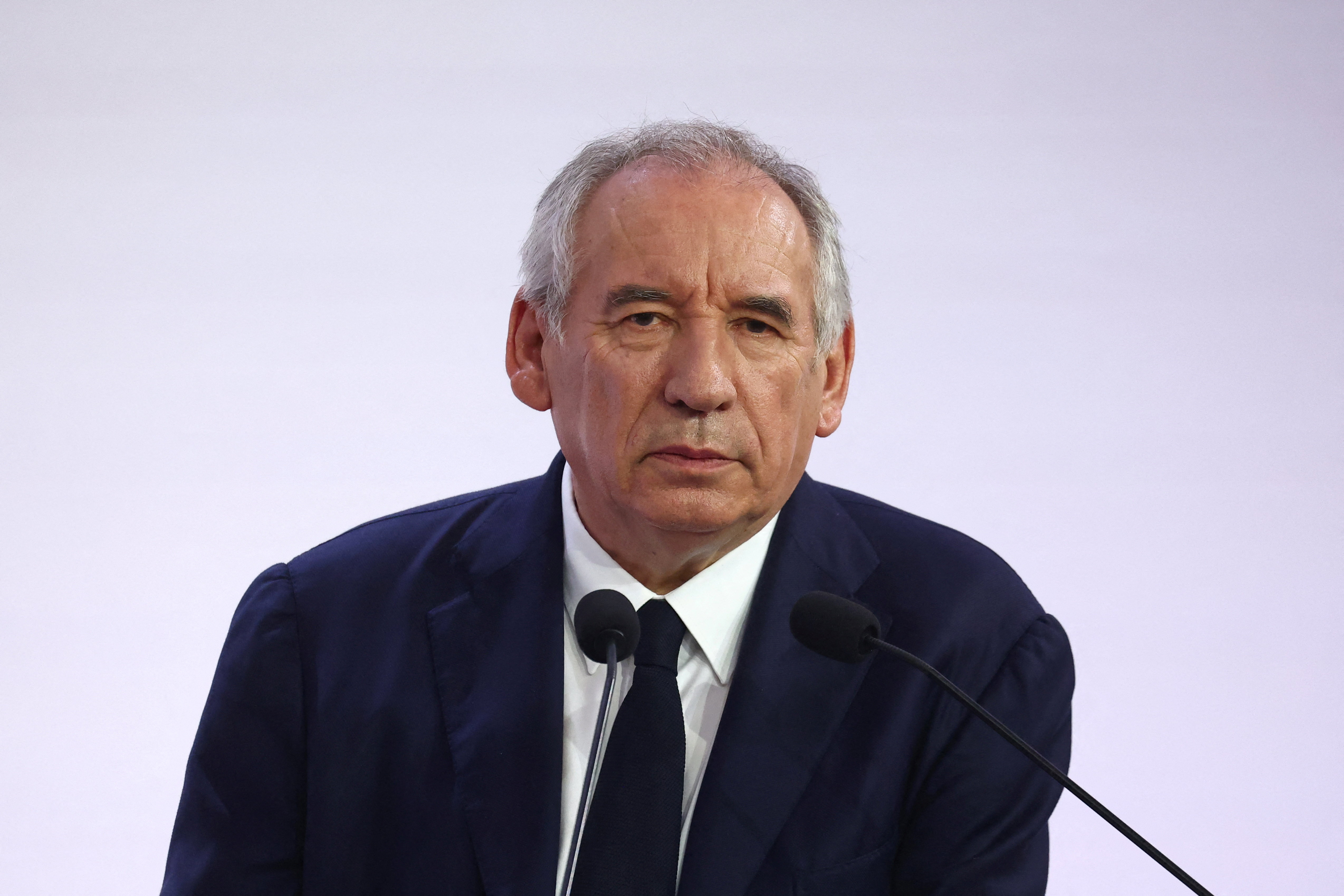 French Prime Minister Bayrou holds a press conference in Paris