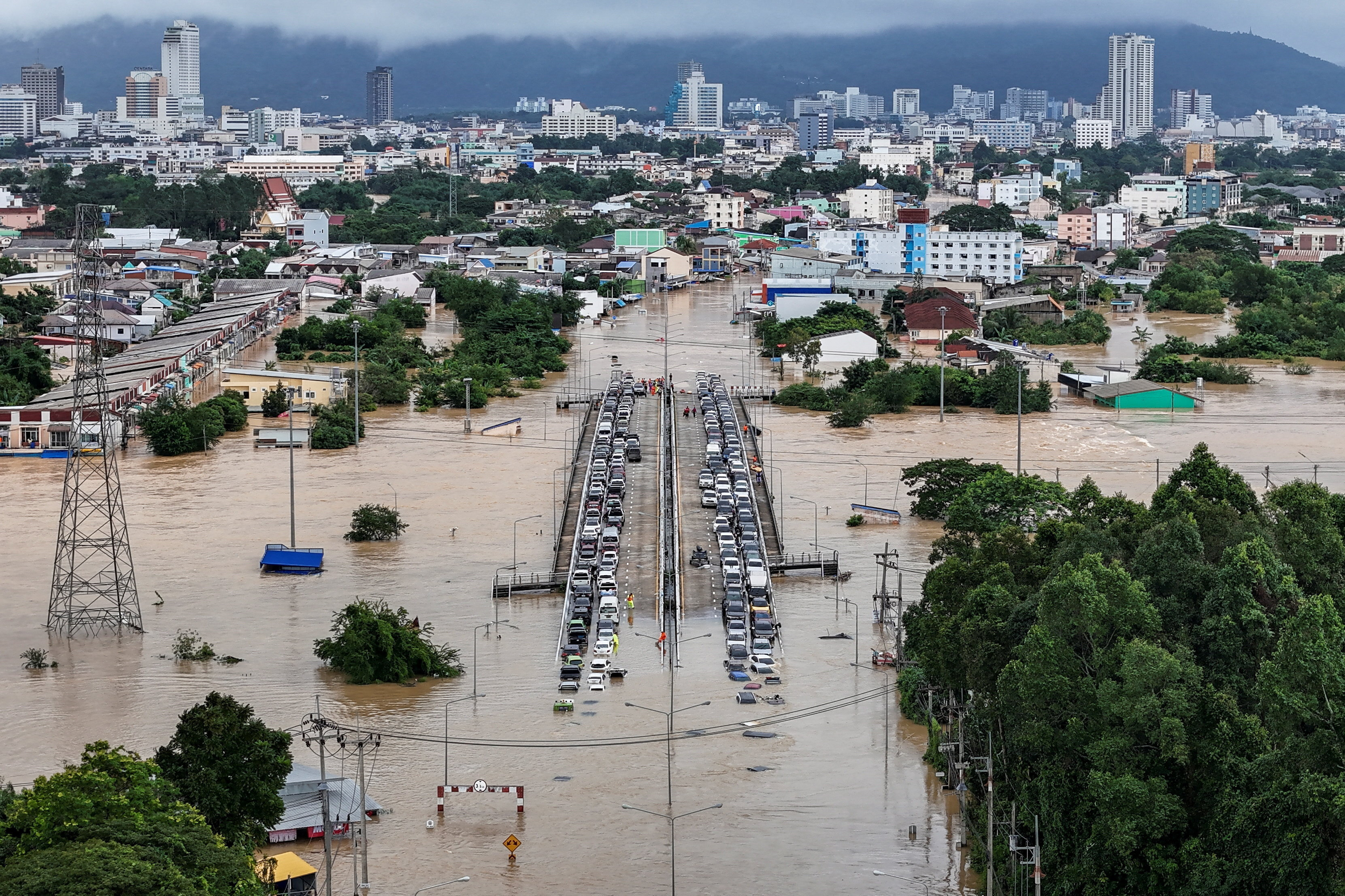 Heavy flooding in southern Thailand