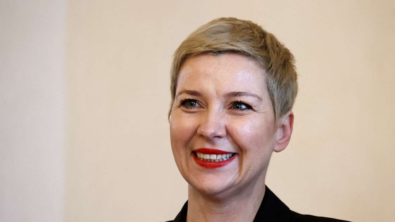 FILE PHOTO: German President Steinmeier meets with Belarusian opposition leader Maria Kalesnikava, in Berlin