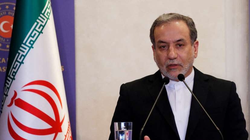 FILE PHOTO: Iranian Foreign Minister Araqchi speaks during a press conference in Istanbul