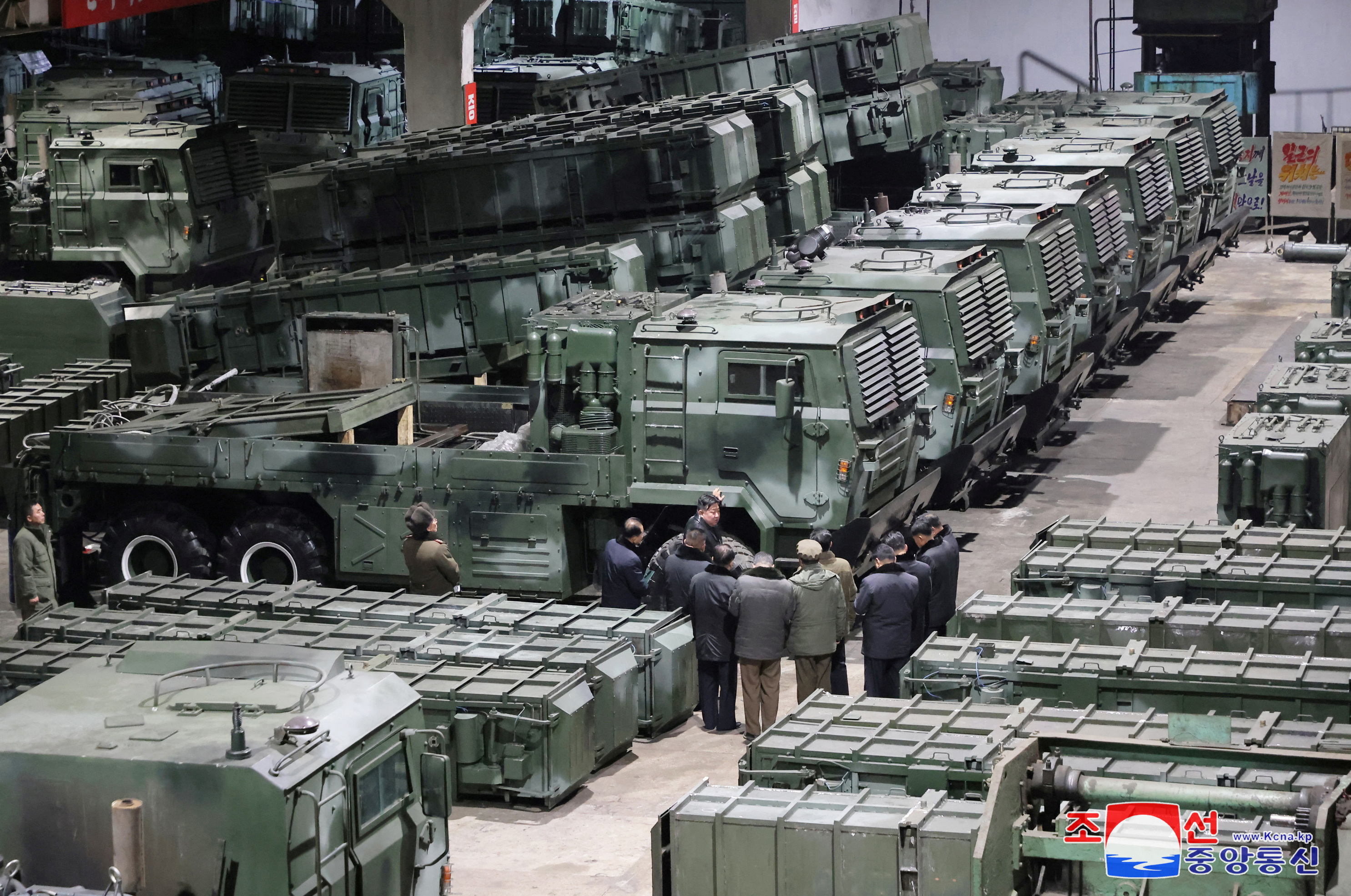North Korean leader Kim Jong Un visits a munitions factory