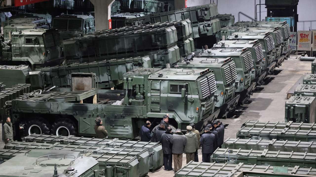 North Korean leader Kim Jong Un visits a munitions factory