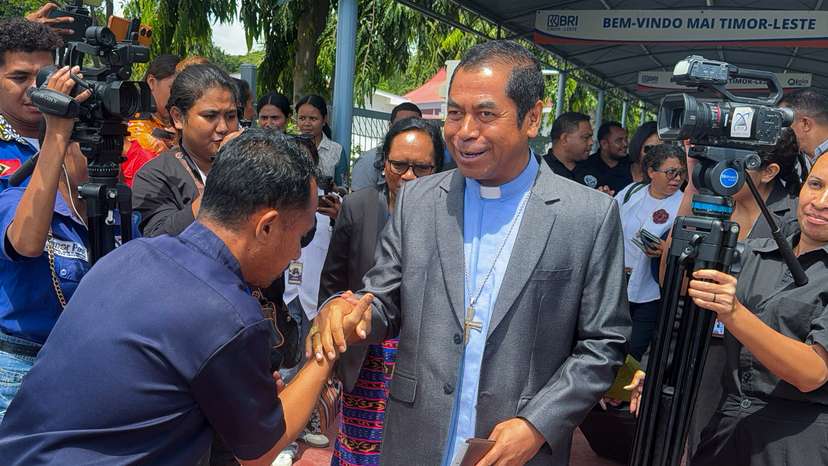 East Timor Cardinal Virgilio Do Carmo Da Silva leaves for the Vatican, in Dili