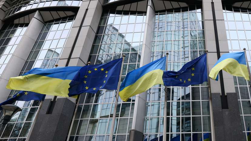 Commemorations marking the first anniversary of the Russian invasion of Ukraine, in Brussels