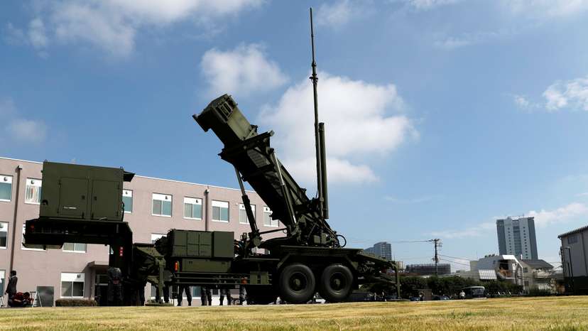 FILE PHOTO: A Patriot Advanced Capability-3 (PAC-3) missile unit is seen at the Defense Ministry in Tokyo