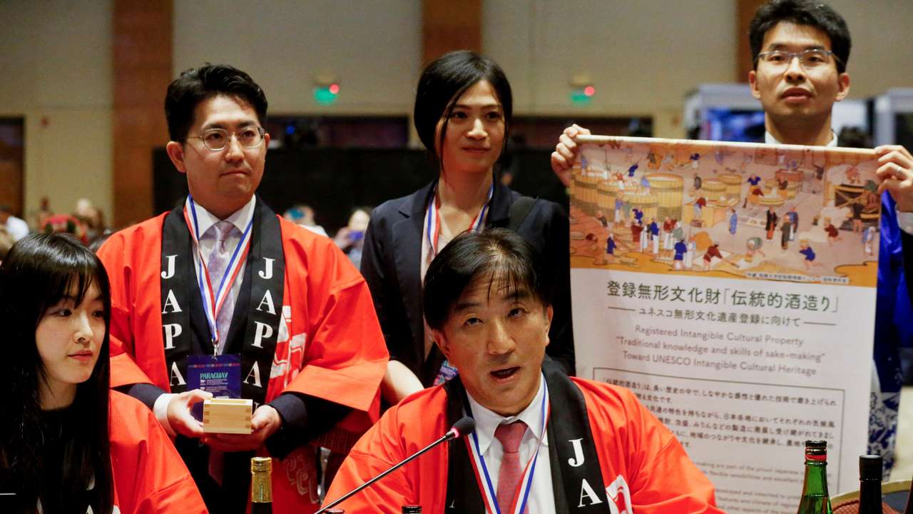 Japan's sake added to UNESCO's Intangible Cultural Heritage list, in Asuncion
