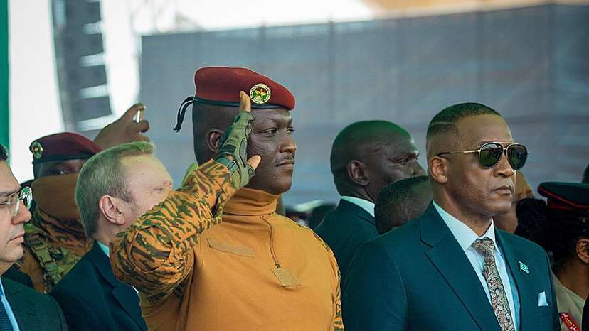Burkina Faso's military leader, Capt. Ibrahim Traoré at Ghana's President JohnDramani Mahama's swearing in ceremony on January 7, 2025.