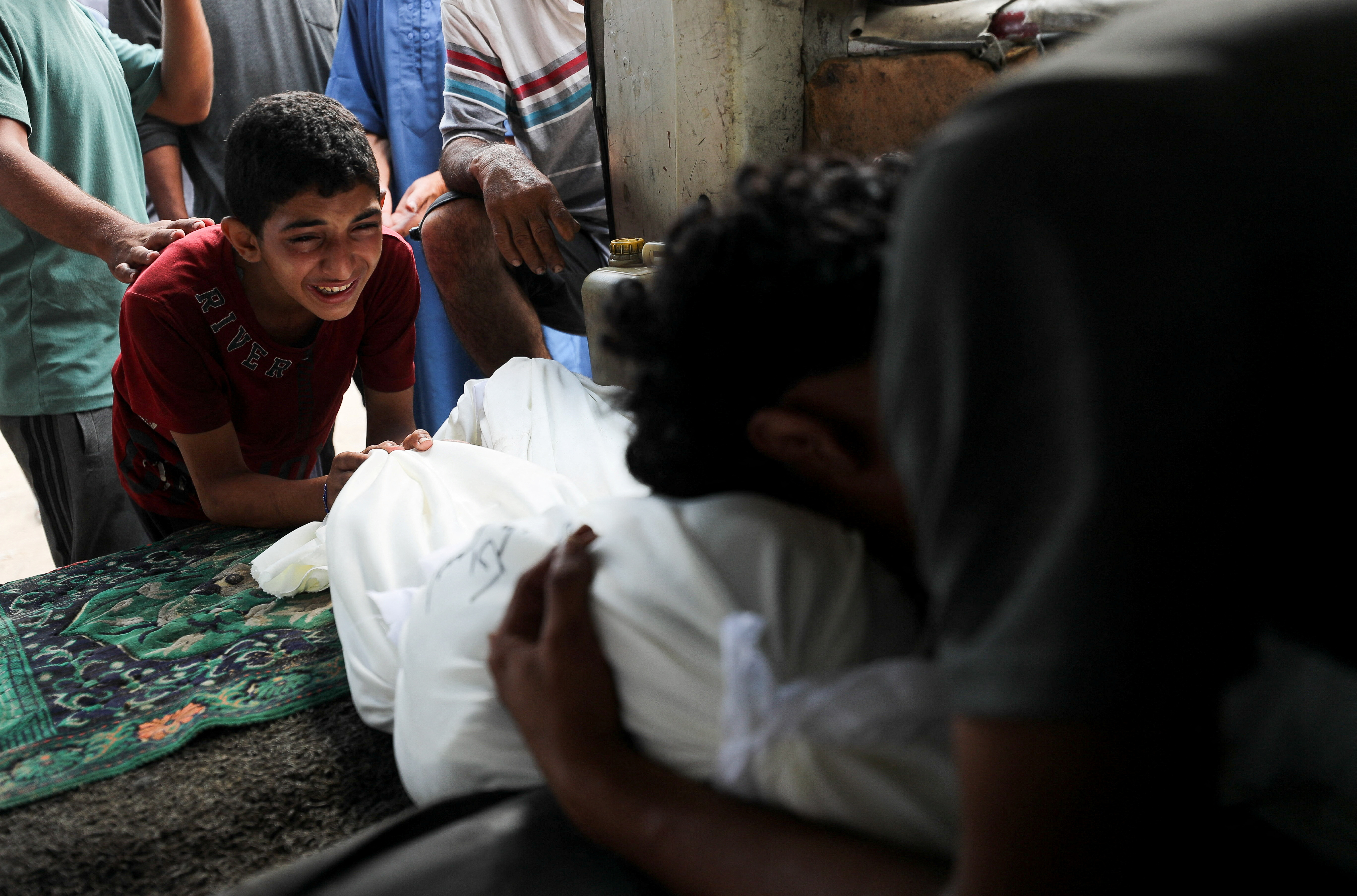 Funeral of Palestinians killed in an early morning Israeli strike, in Gaza City