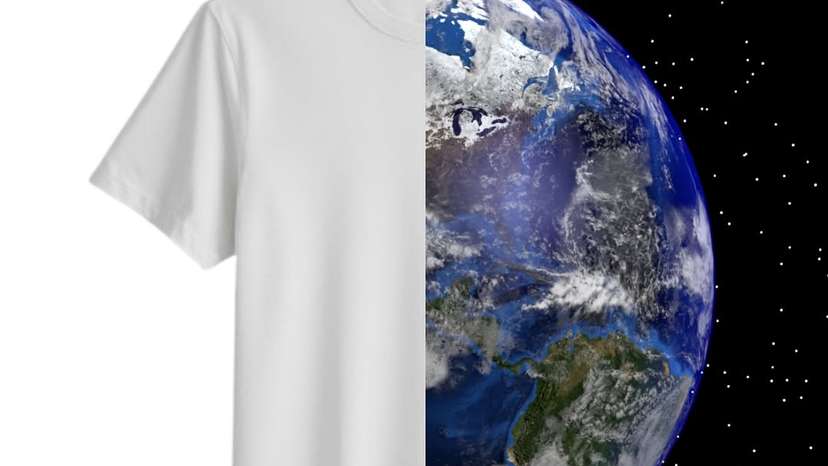The water behind your T-shirt