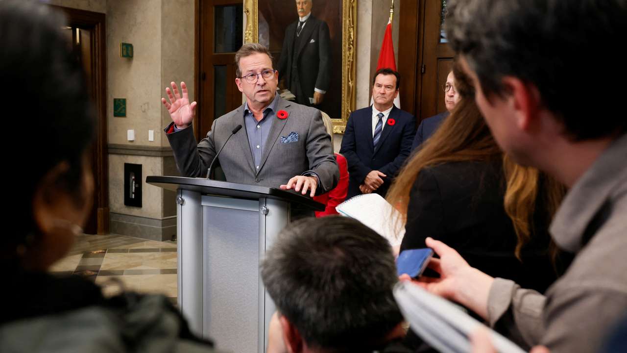 Canada's Bloc Quebecois leader Blanchet attends press conference in Ottawa
