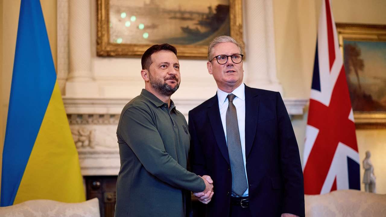 Britain's PM Keir Starmer meets Ukraine's President Volodymyr Zelensky