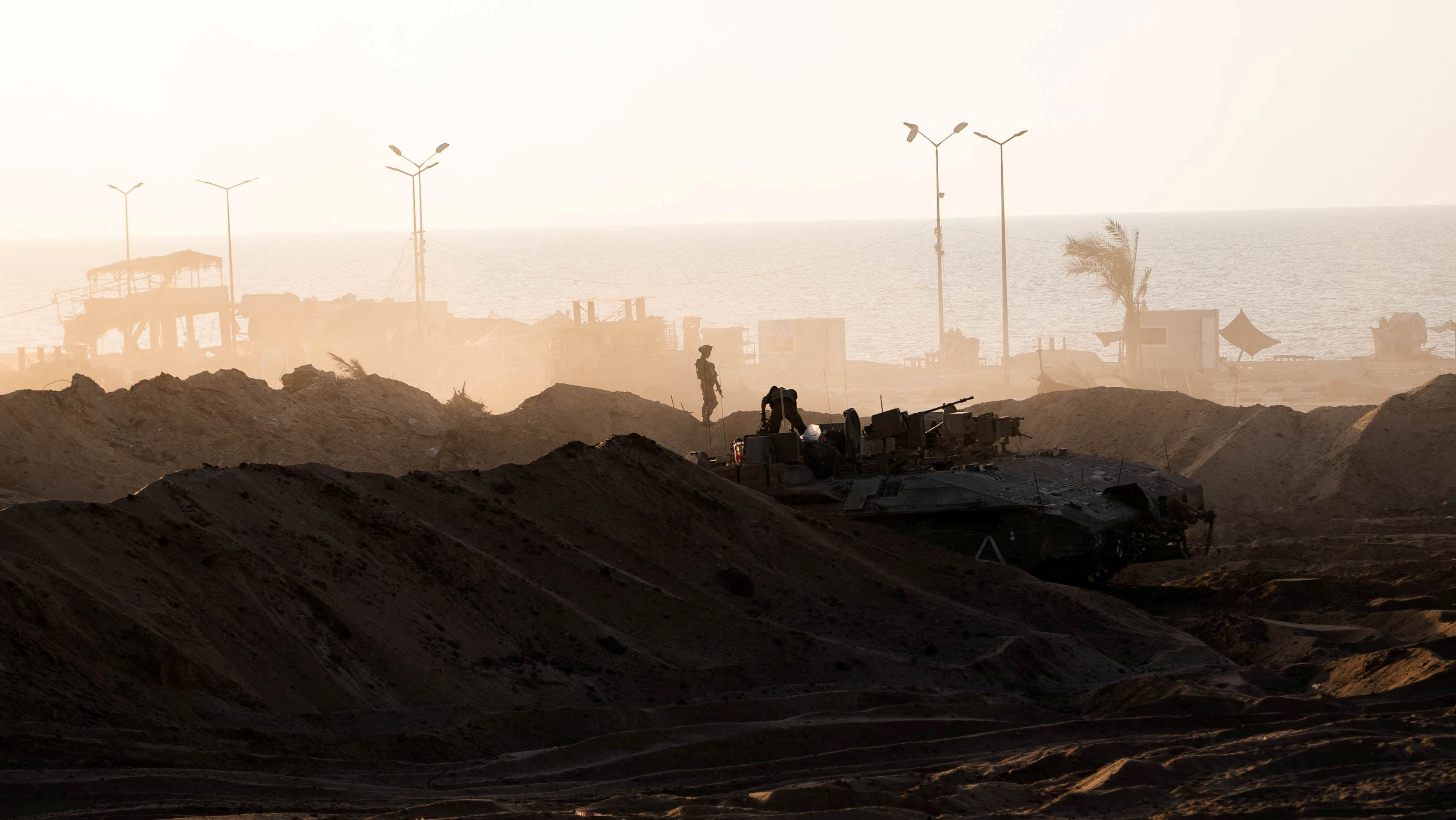 Israeli soldiers operate in the Gaza Strip