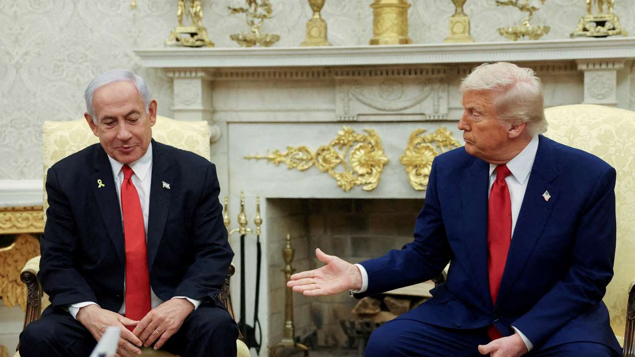 FILE PHOTO: U.S. President Trump meets Israeli PM Netanyahu in Washington