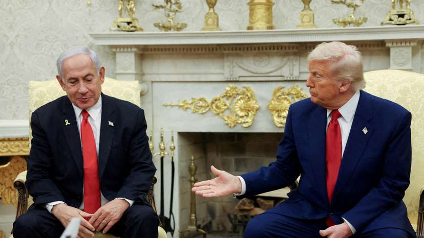 FILE PHOTO: U.S. President Trump meets Israeli PM Netanyahu in Washington