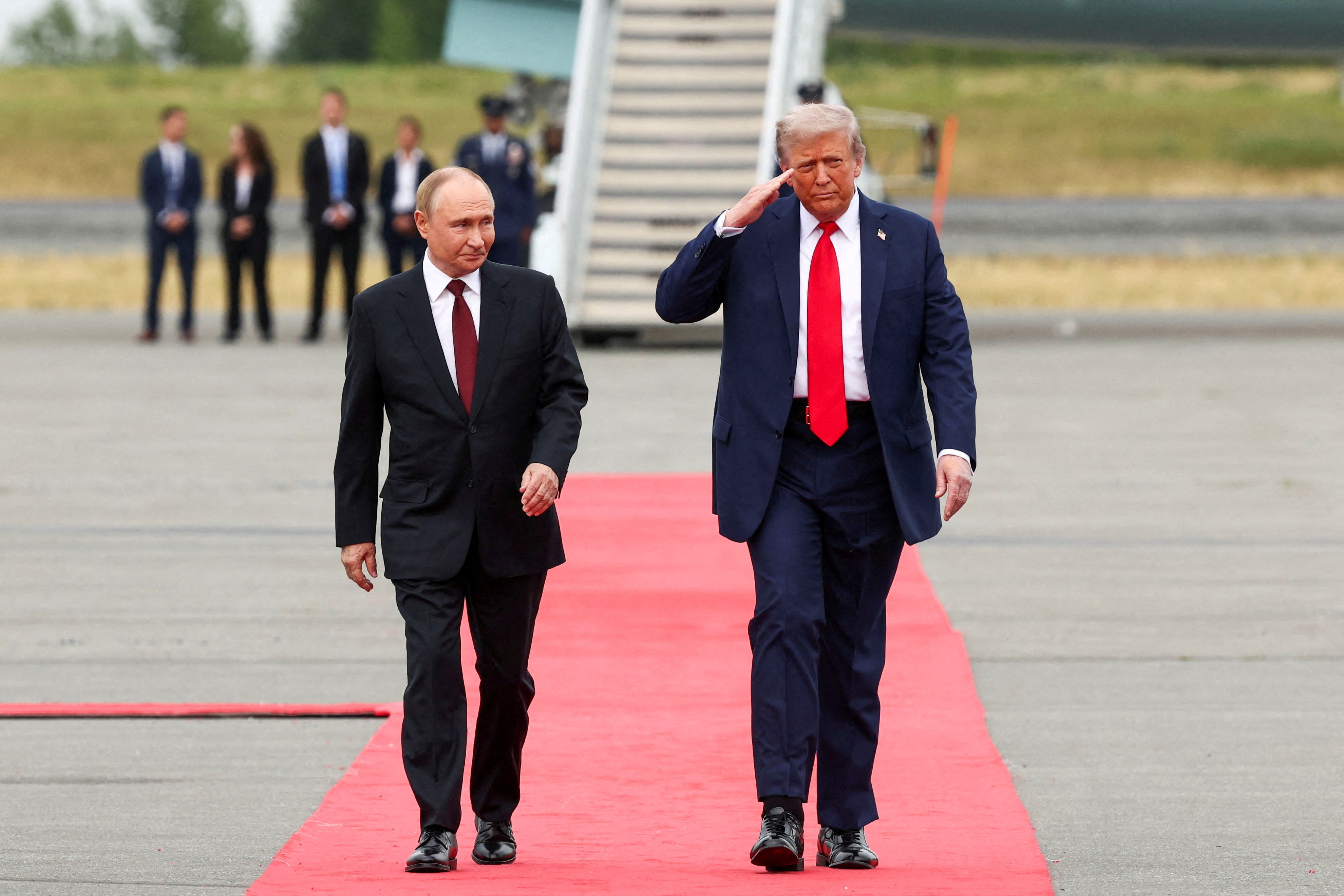 U.S. President Trump meets with Russian President Putin in Alaska