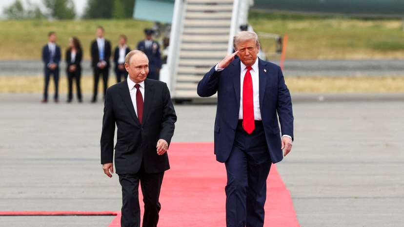 U.S. President Trump meets with Russian President Putin in Alaska