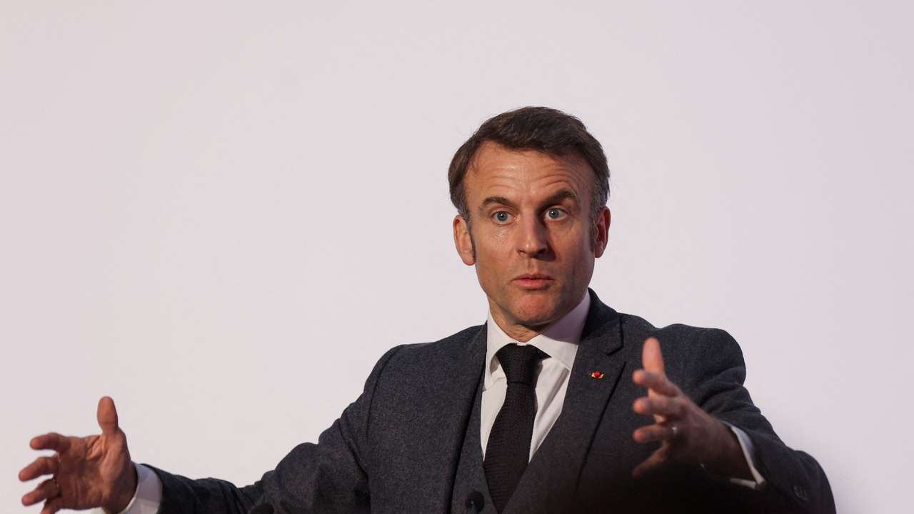 France's President Emmanuel Macron visits Prague