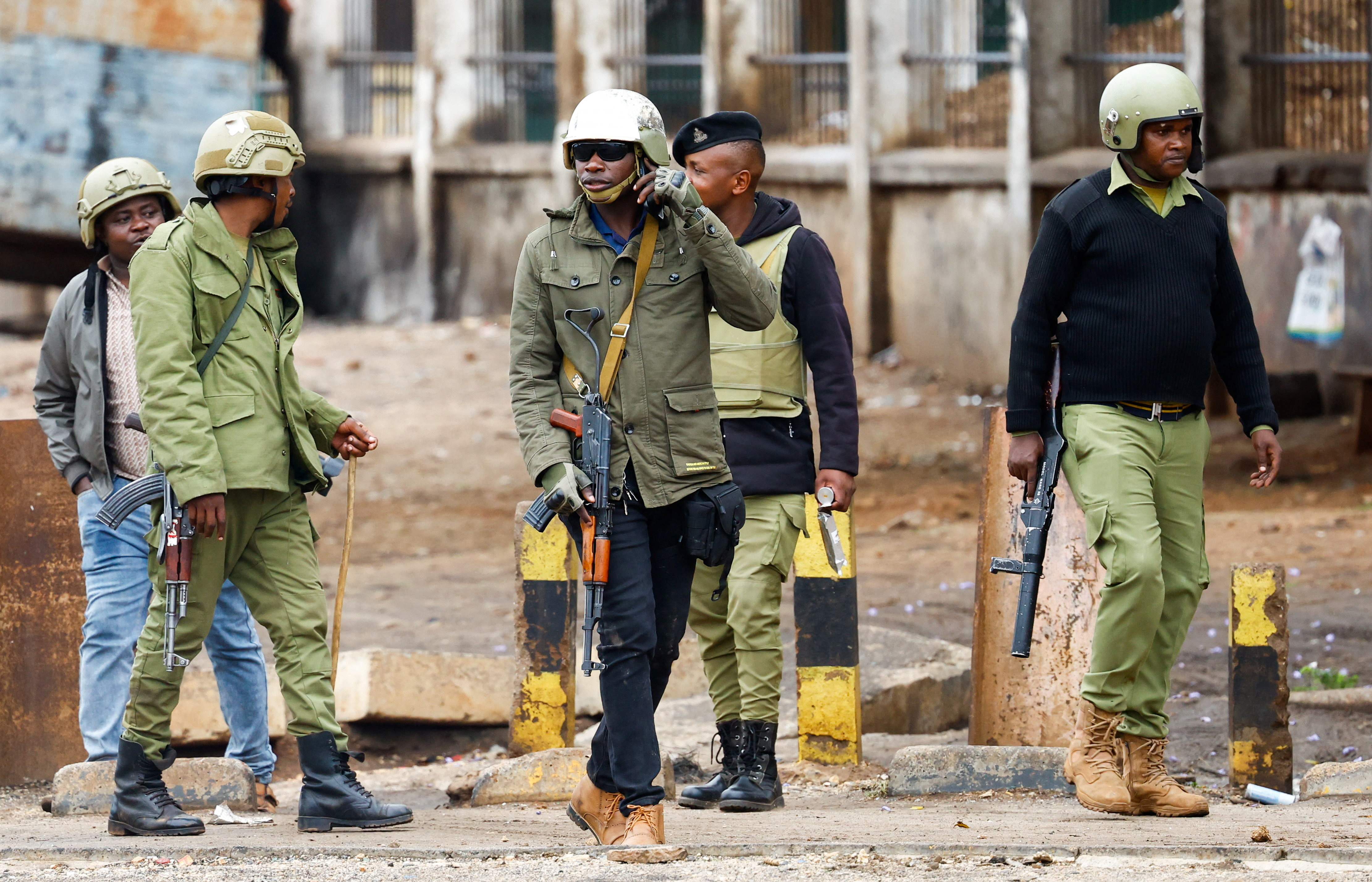 Protest a day after Tanzania's general election at the Namanga One-Post Border crossing point between Kenya and Tanzania