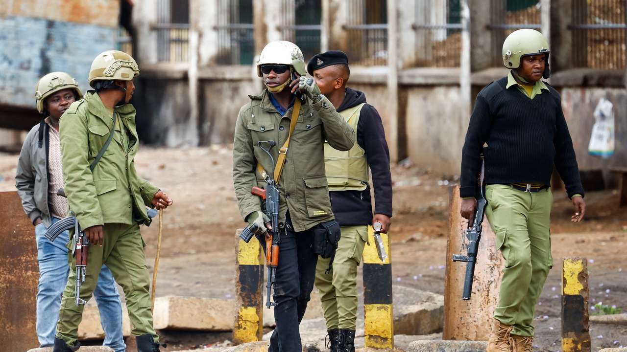 Protest a day after Tanzania's general election at the Namanga One-Post Border crossing point between Kenya and Tanzania