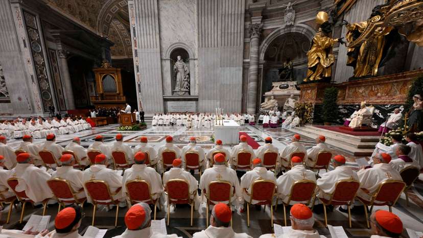 Pope Leo XIV meets with the world's Catholic cardinals as part of a two-day summit, at the Vatican