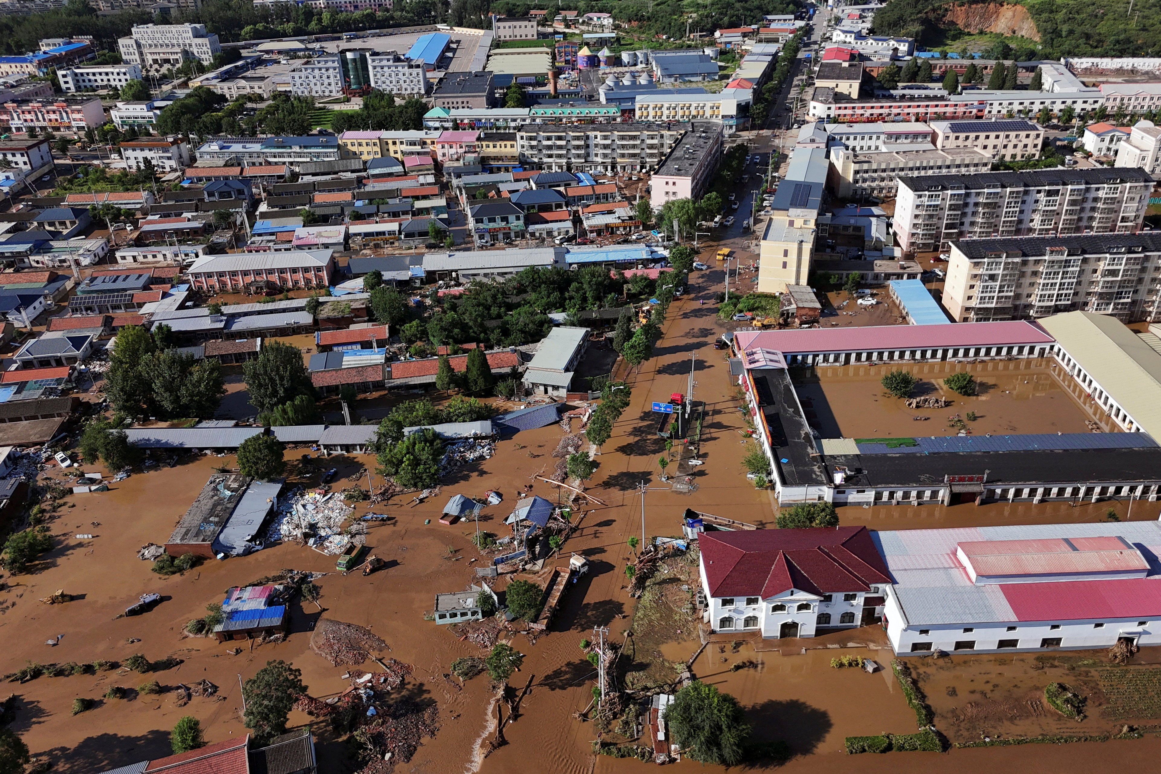 FILE PHOTO: Heavy rainfall aftermath in Miyun district of Beijing