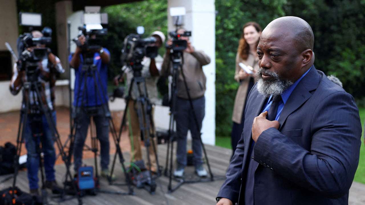 FILE PHOTO: DRC's Kabila meets South Africa's Mbeki in Johannesburg