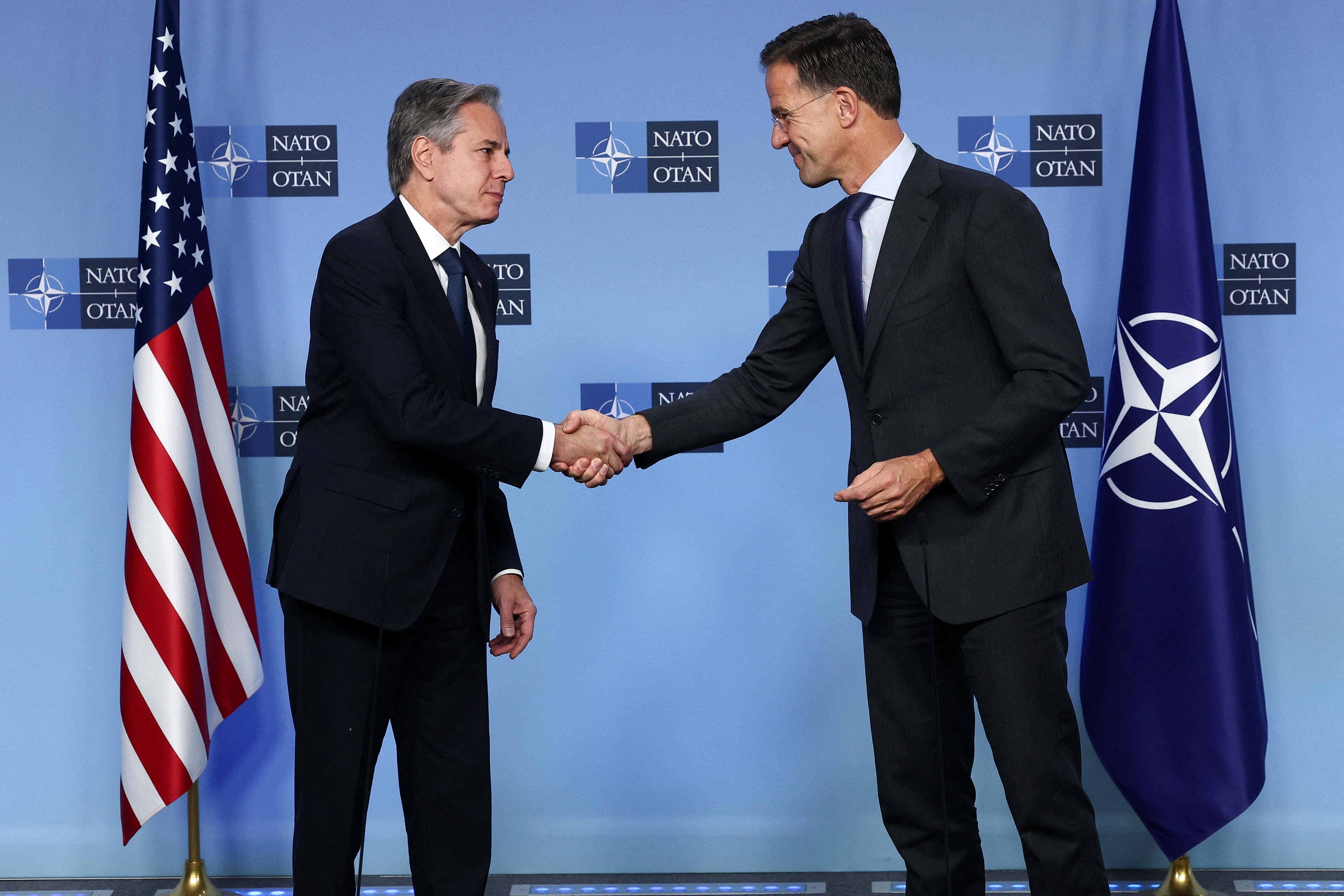 U.S. Secretary of State Antony Blinken meets with NATO Secretary General Mark Rutte in Brussels