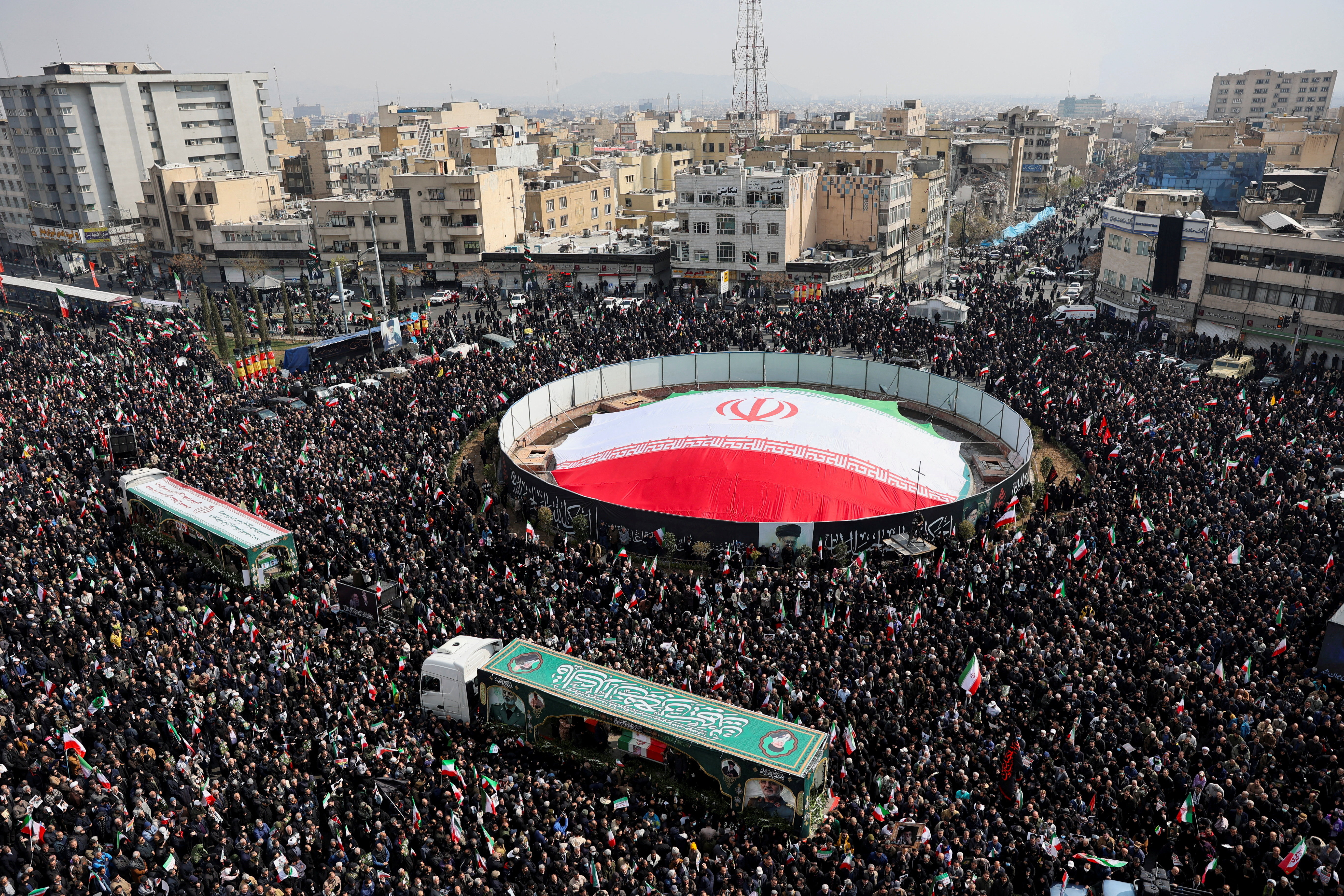 Funeral ceremony for the Iranian military commanders who were killed in strikes, amid the U.S.-Israeli conflict with Iran