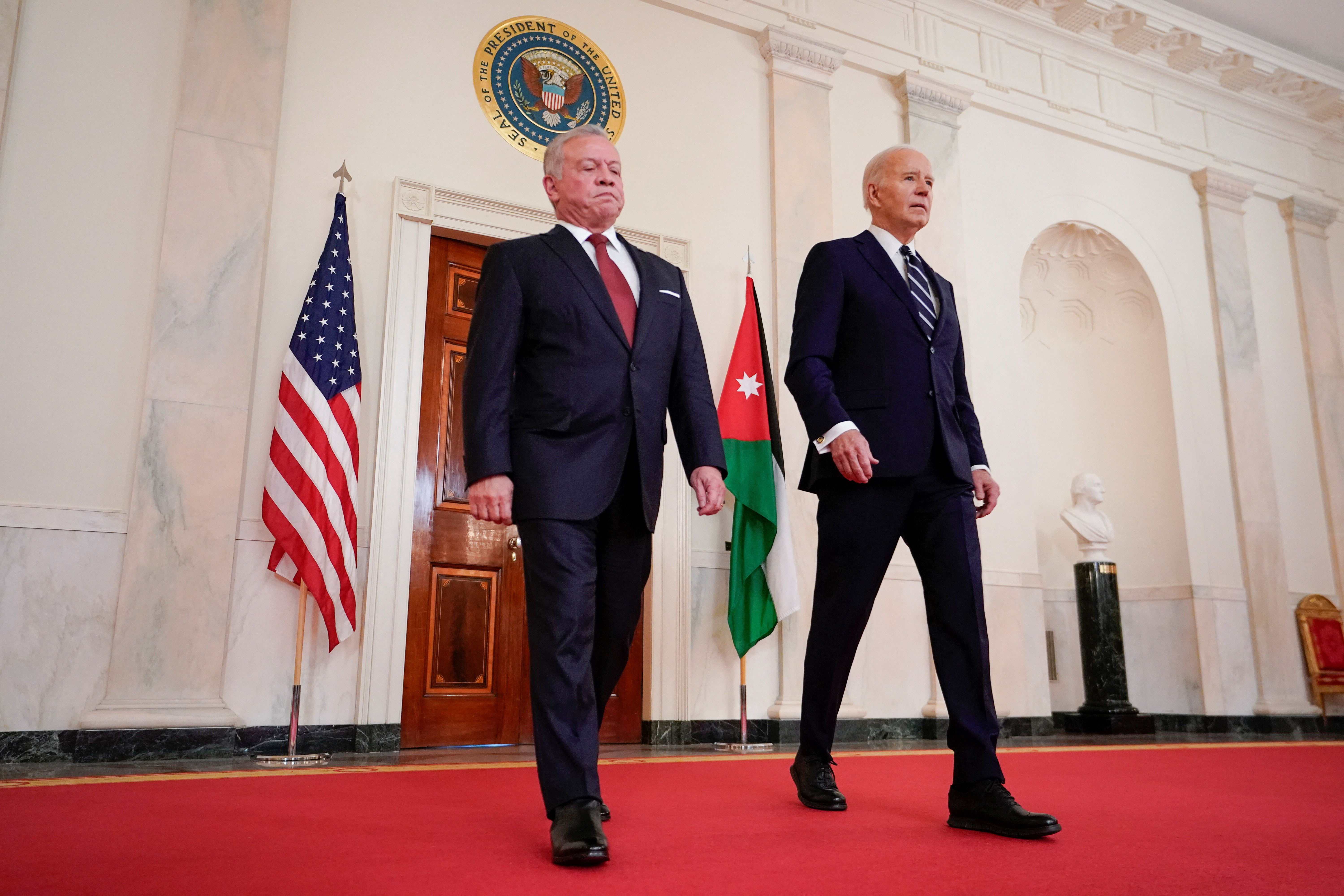 Jordan's King Abdullah meets with U.S. President Biden at the White House in Washington