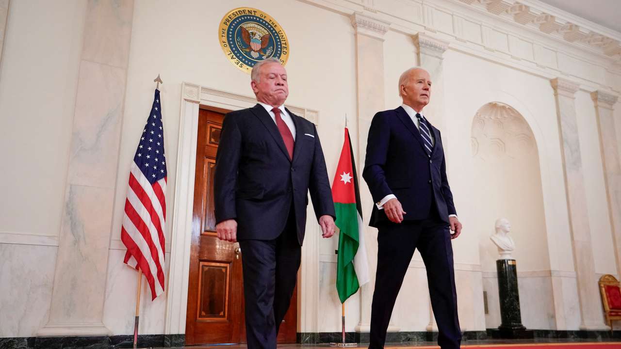 Jordan's King Abdullah meets with U.S. President Biden at the White House in Washington