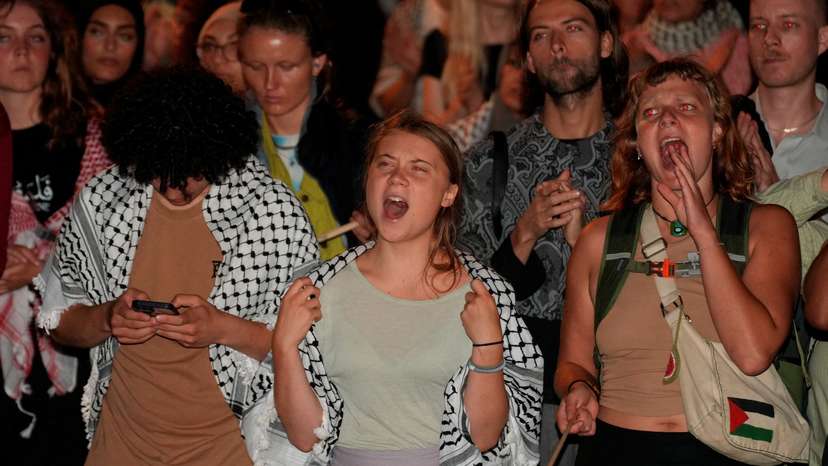 Greta Thunberg detained by Danish police at pro-Palestinian protest