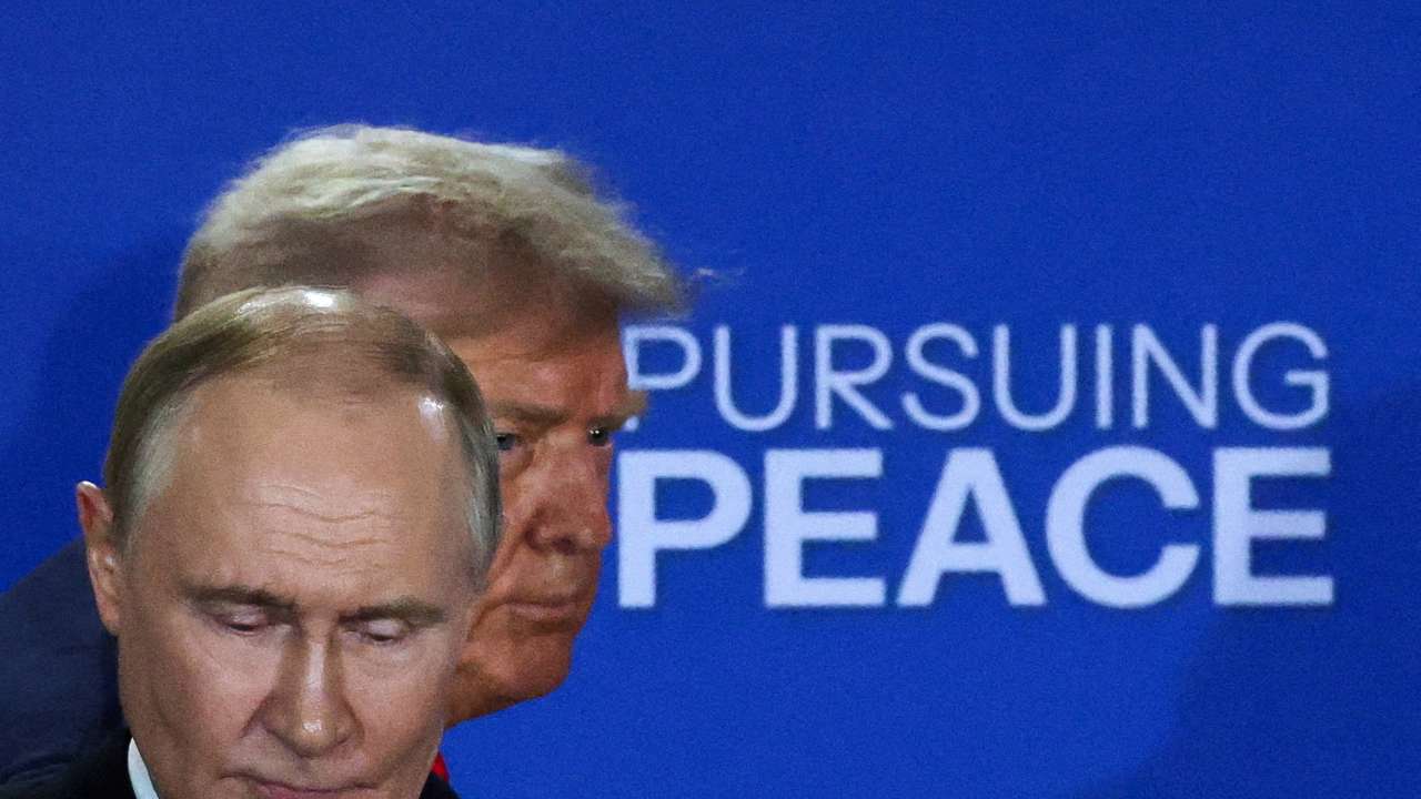 FILE PHOTO: U.S. President Trump meets with Russian President Putin in Alaska
