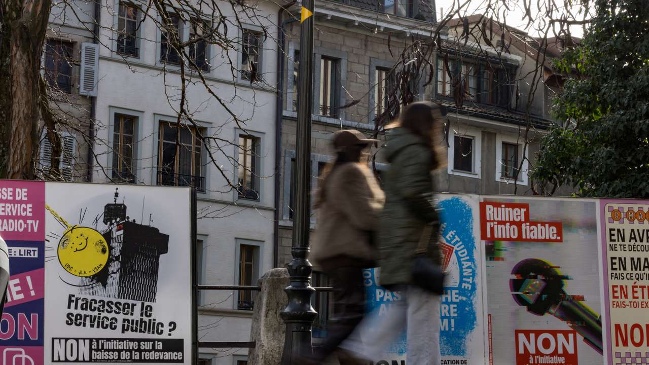 Swiss radio and television votations poster campaign