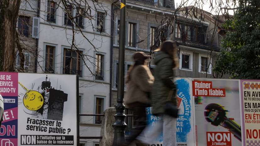 Swiss radio and television votations poster campaign