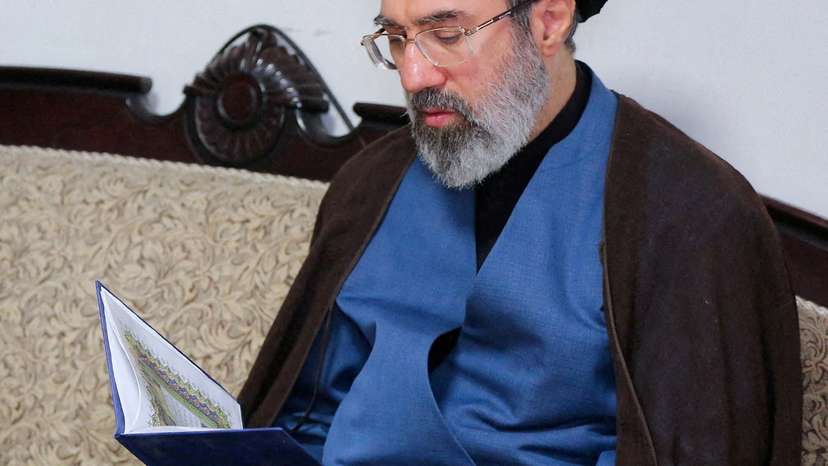 FILE PHOTO: Mojtaba Khamenei visits Hezbollah's office in Tehran