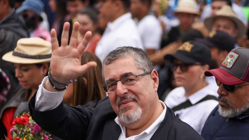 March in support in democracy, in Guatemala City