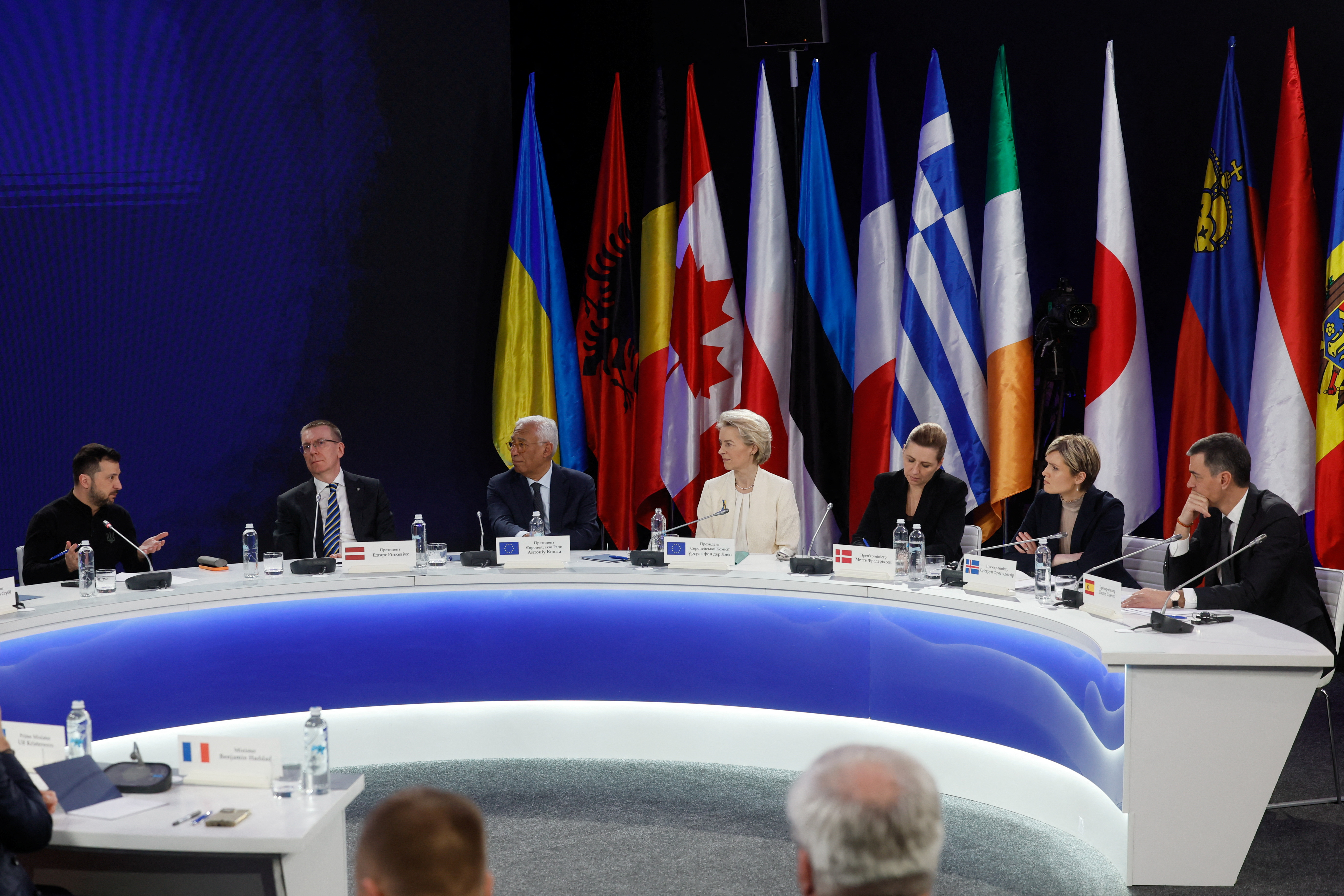 Press conference after 'Support Ukraine' summit marking the third anniversary of the Russian invasion, in Kyiv