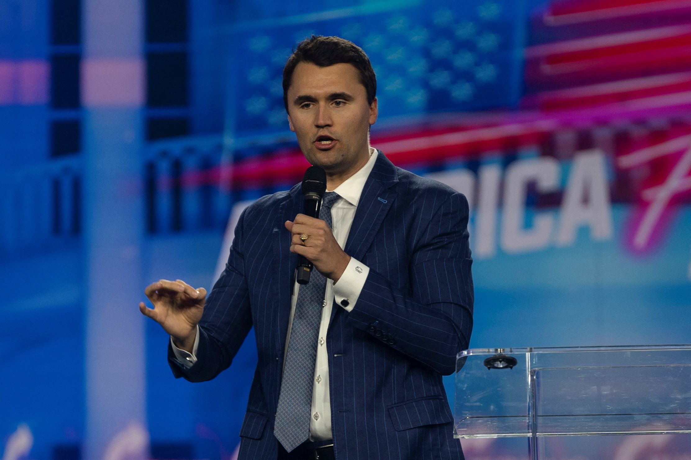FILE PHOTO: AmericaFest 2024 conference sponsored by conservative group Turning Point in Phoenix